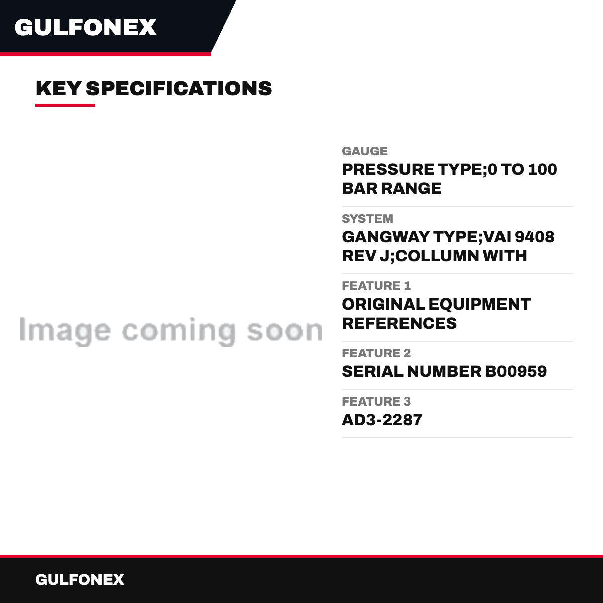 Gauge – Pressure Type, 0 To 100 Bar Range
