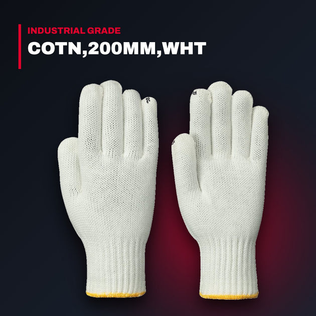 Gloves – Cotn,200Mm,Wht