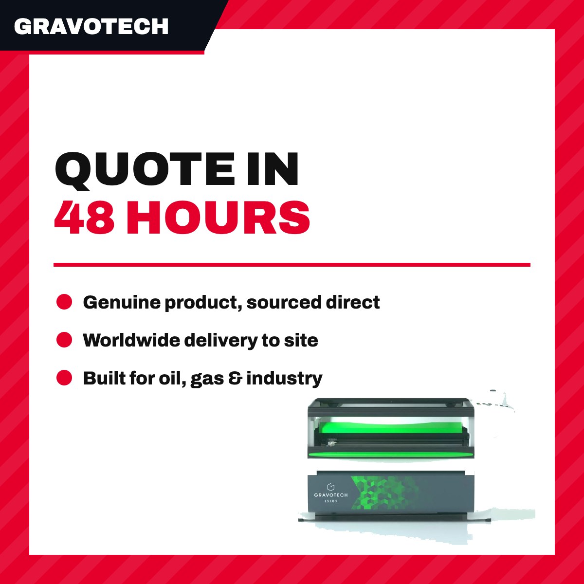 Gravotech LS100 – CO2 Laser Engraving Machine 40W, 18" x 12"