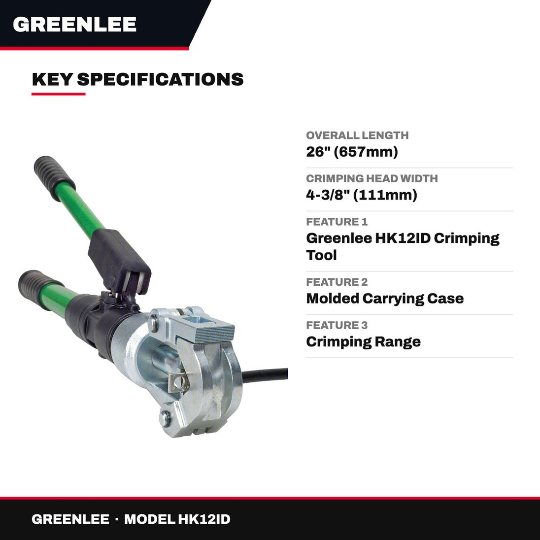 Greenlee HK12ID – Dieless Crimping Tool