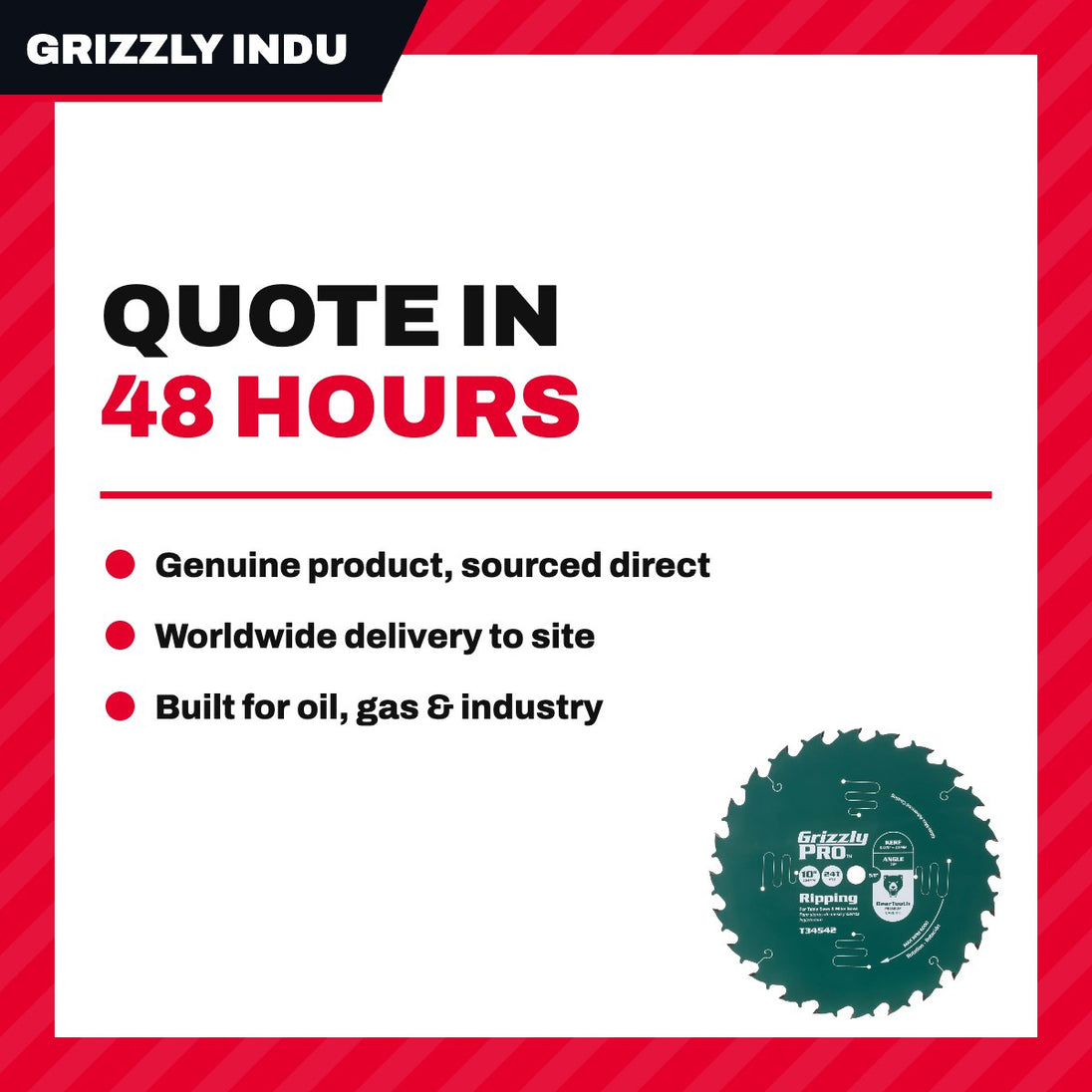 Grizzly Industrial T26700 – Atb Ripping Blade