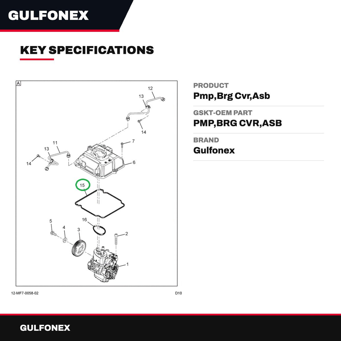 Gskt-Oem Part – Pmp,Brg Cvr,Asb