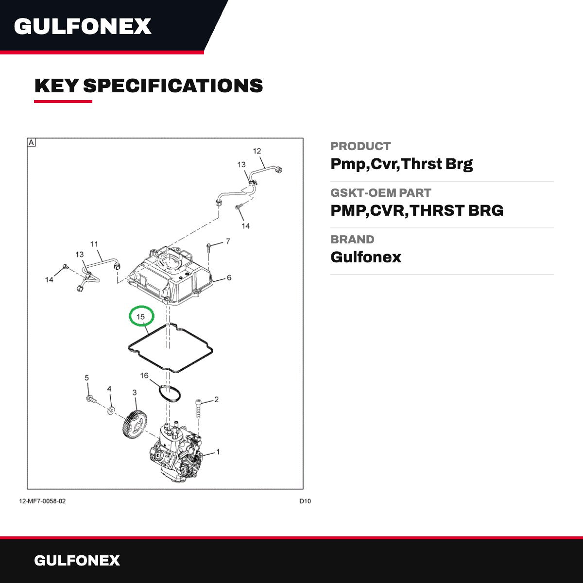 Gskt-Oem Part – Pmp,Cvr,Thrst Brg