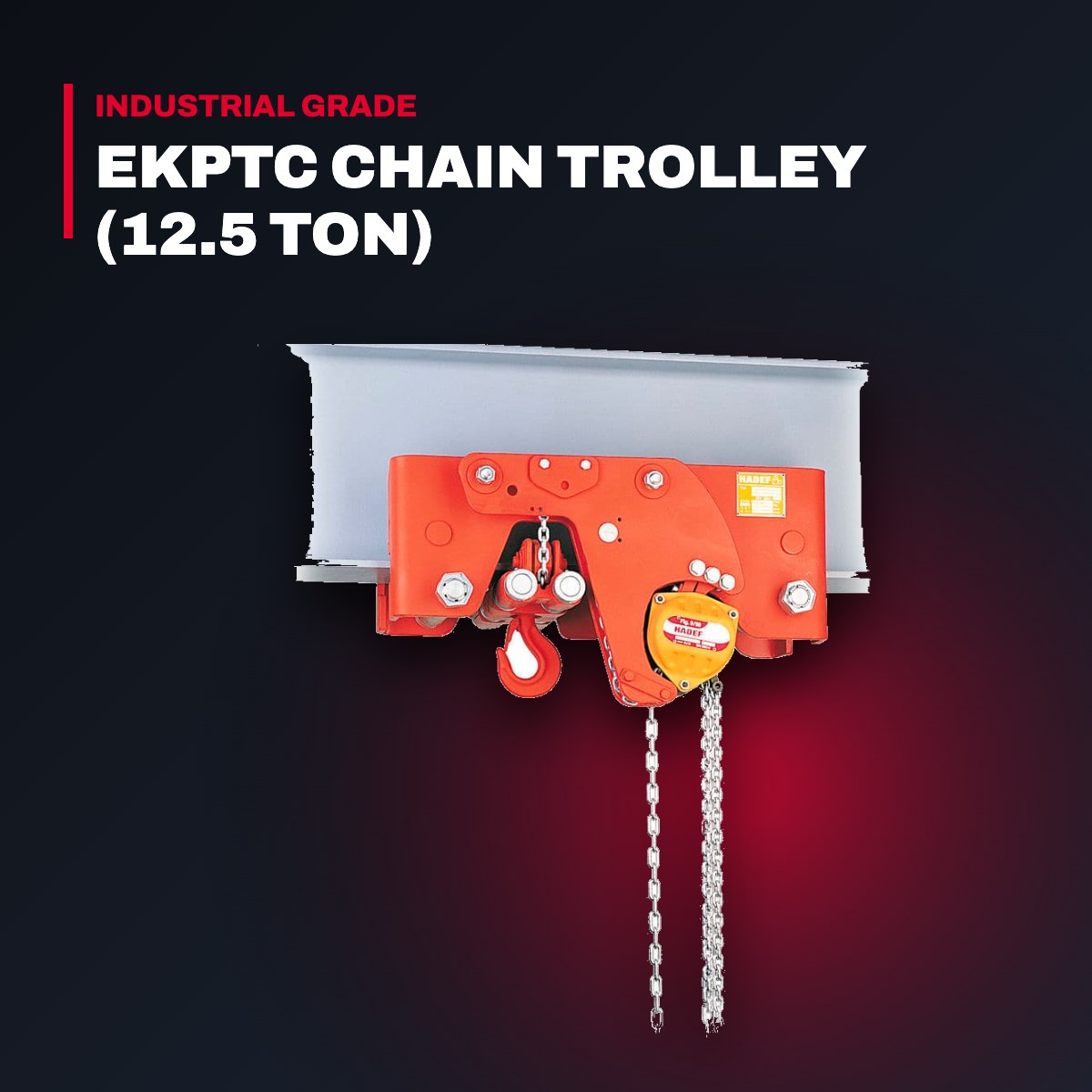 Hadef Germany – Ekptc Chain Trolley (12.5 Ton)