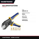 Haisstronica HS-5327 – Ratchet Crimping Tool, Open Barrel AWG 20-10