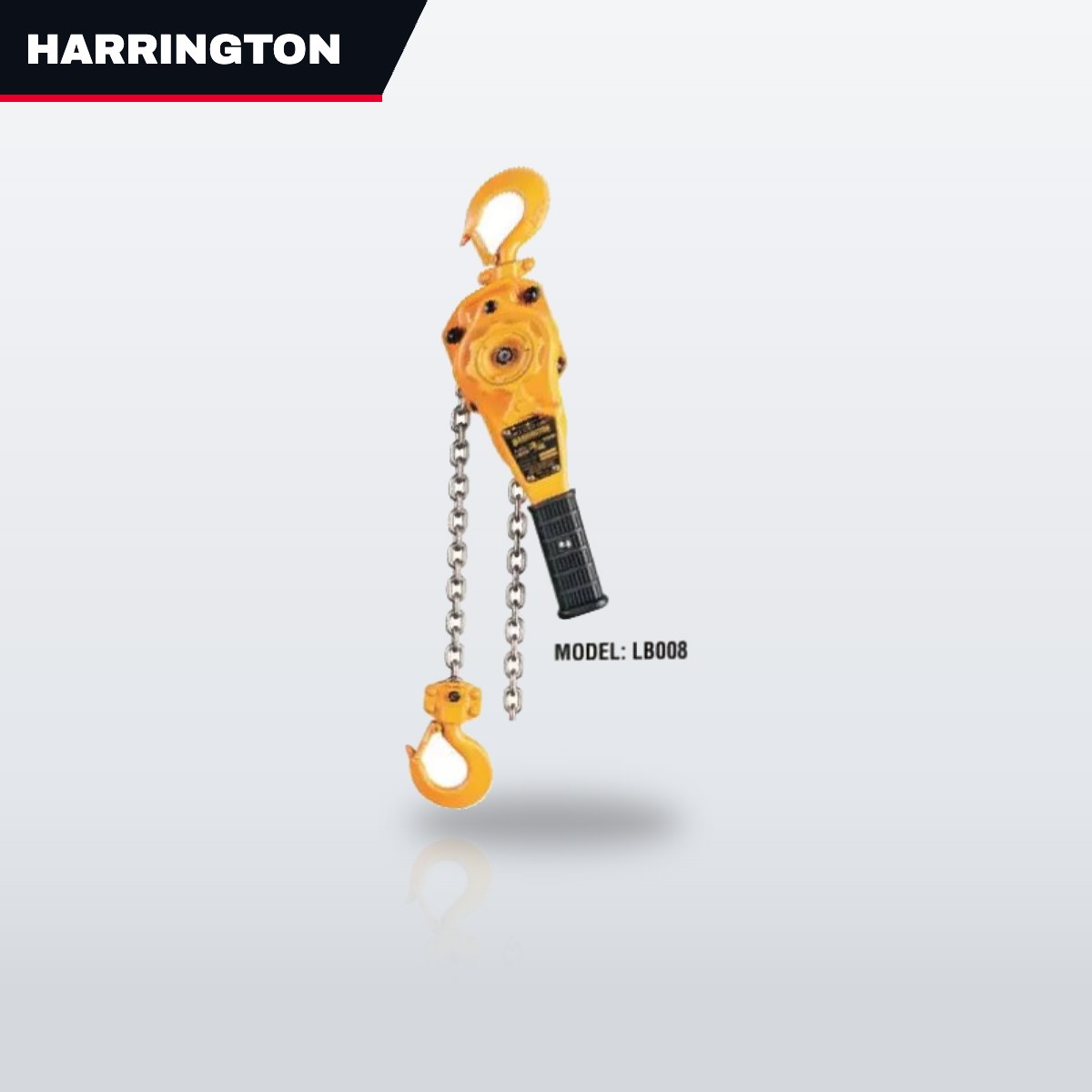 Harrington LB020 – Hoist Manual – Chain Type, Style Hook Suspension & Lever