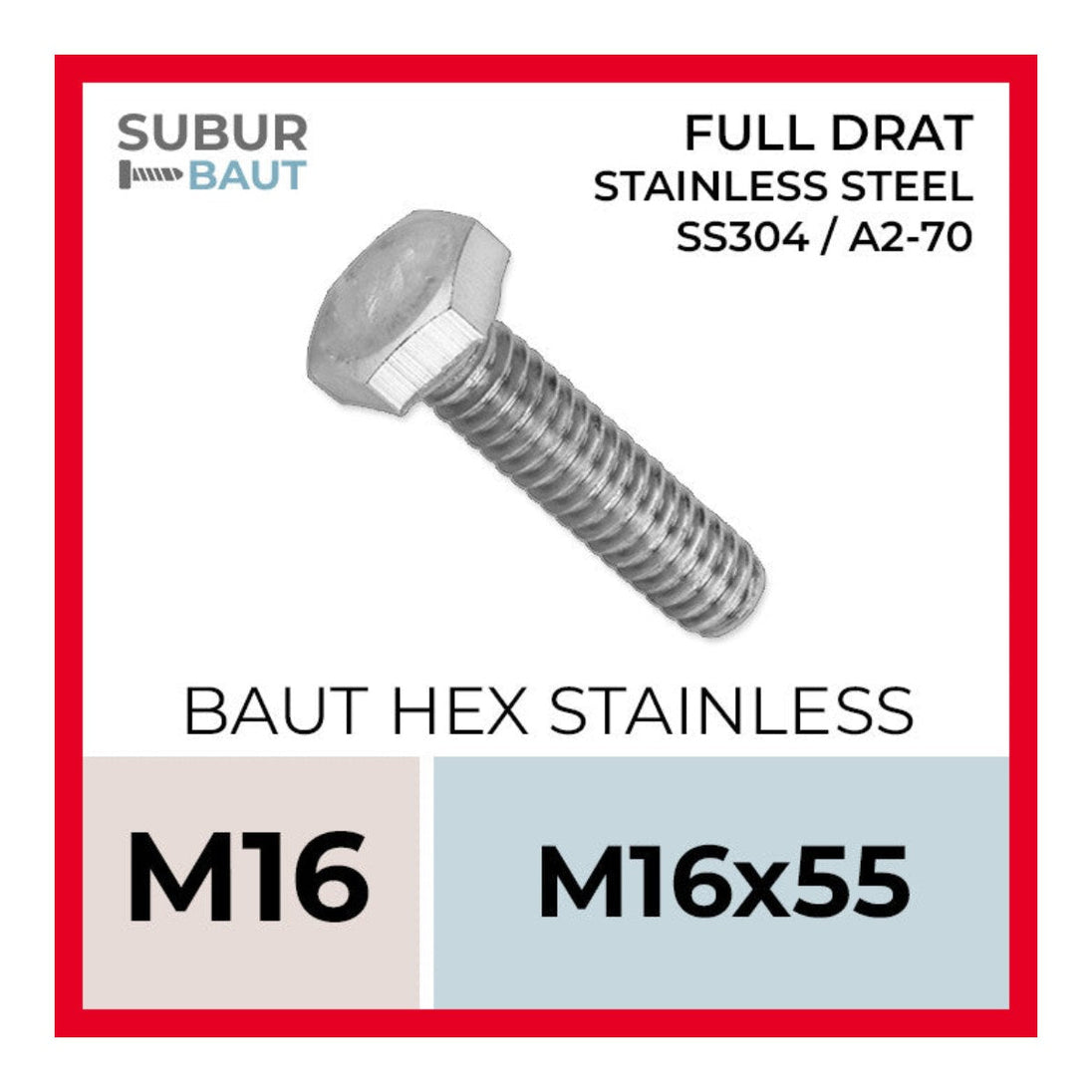 Hex Hd Blt-Oem Part – Pmp,1.4462,M16X55