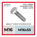 Hex Hd Blt-Oem Part – Pmp,1.4462,M16X55