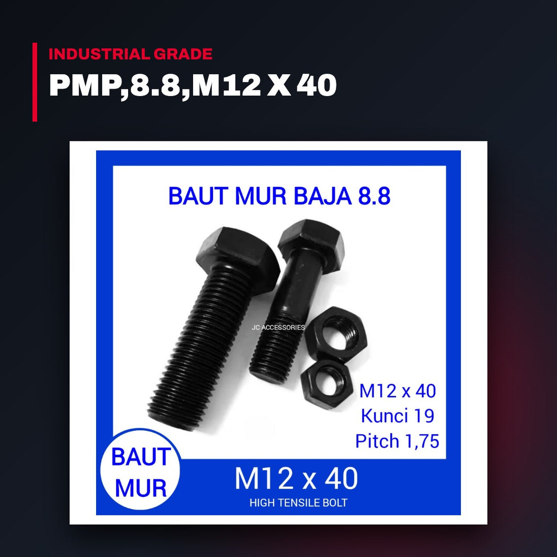 Hex Hd Blt-Oem Part – Pmp,8.8,M12 X 40