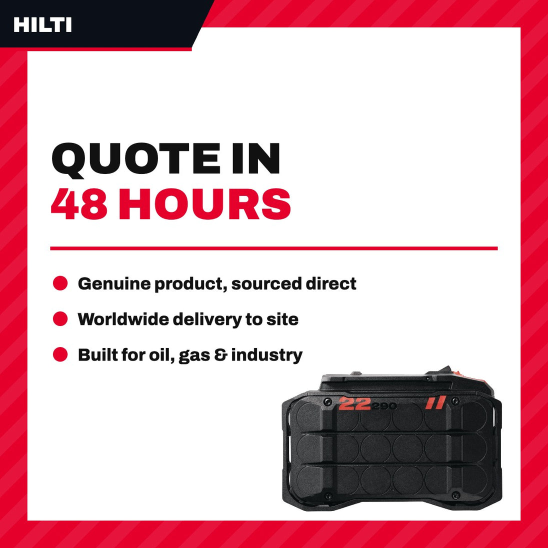 Hilti B 22-290 – Nuron Battery Pack & C 6-22 Charger