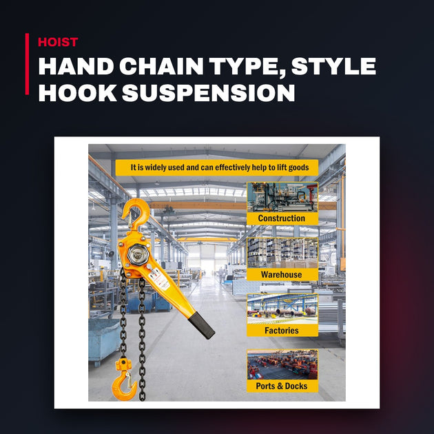 Hoist Manual – Hand Chain Type, Style Hook Suspension