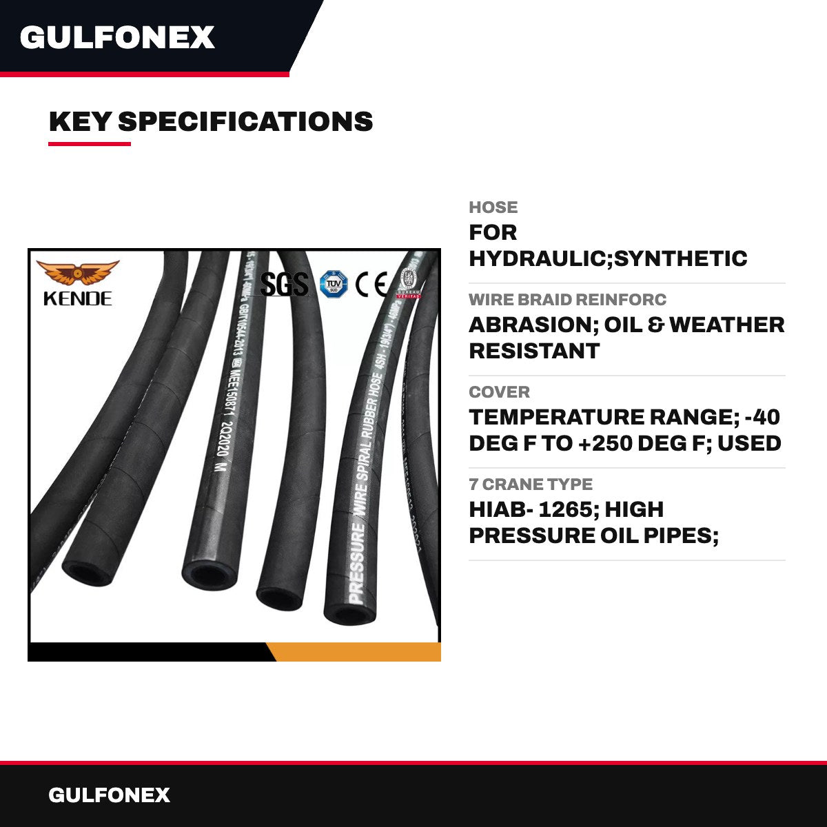 Hose – For Hydraulic, Synthetic Rubber