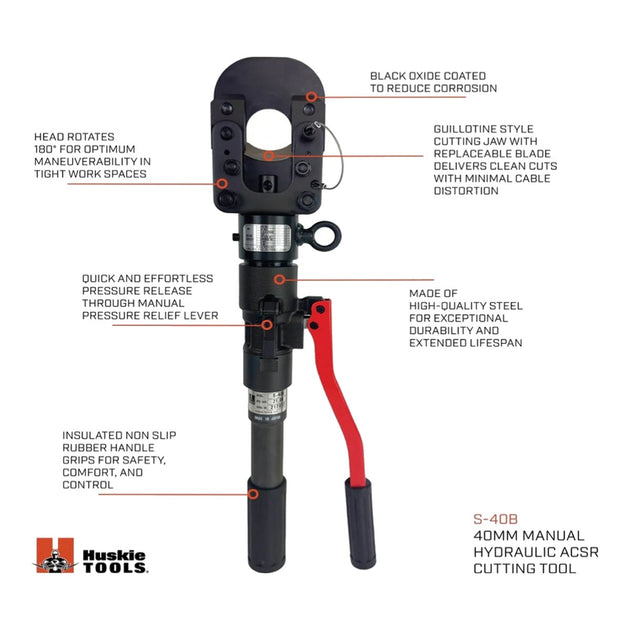 Huskie S-40B – Manual Hydraulic ACSR Cutting Tool 40 mm