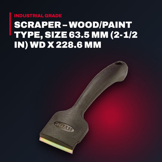 Hyde 10520 – Scraper – Wood/Paint Type, Size 63.5 Mm (2-1/2 In) Wd X 228.6 Mm