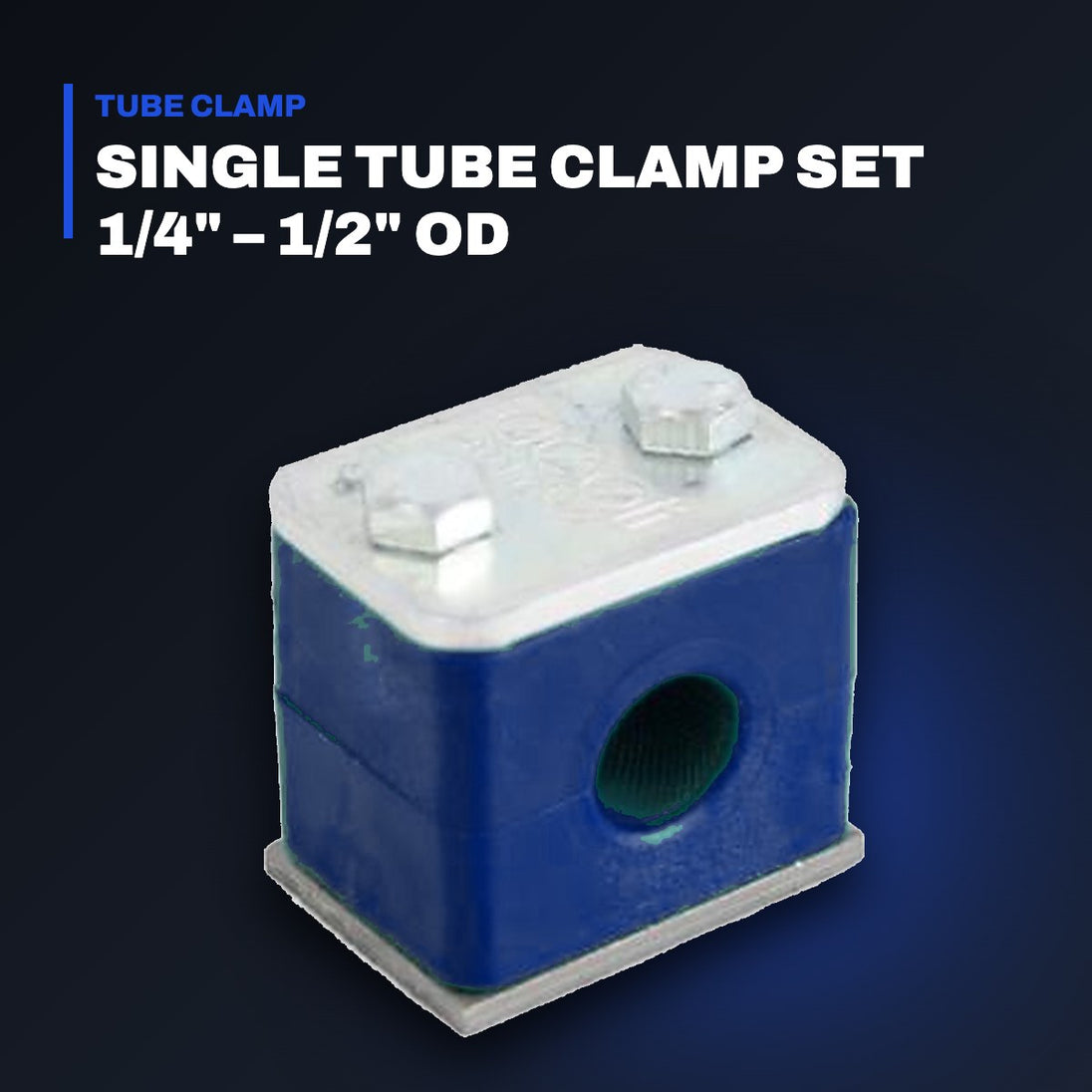 Johnkeans JK-GS-2051 – Single Tube Clamp Set 1/4" – 1/2" OD
