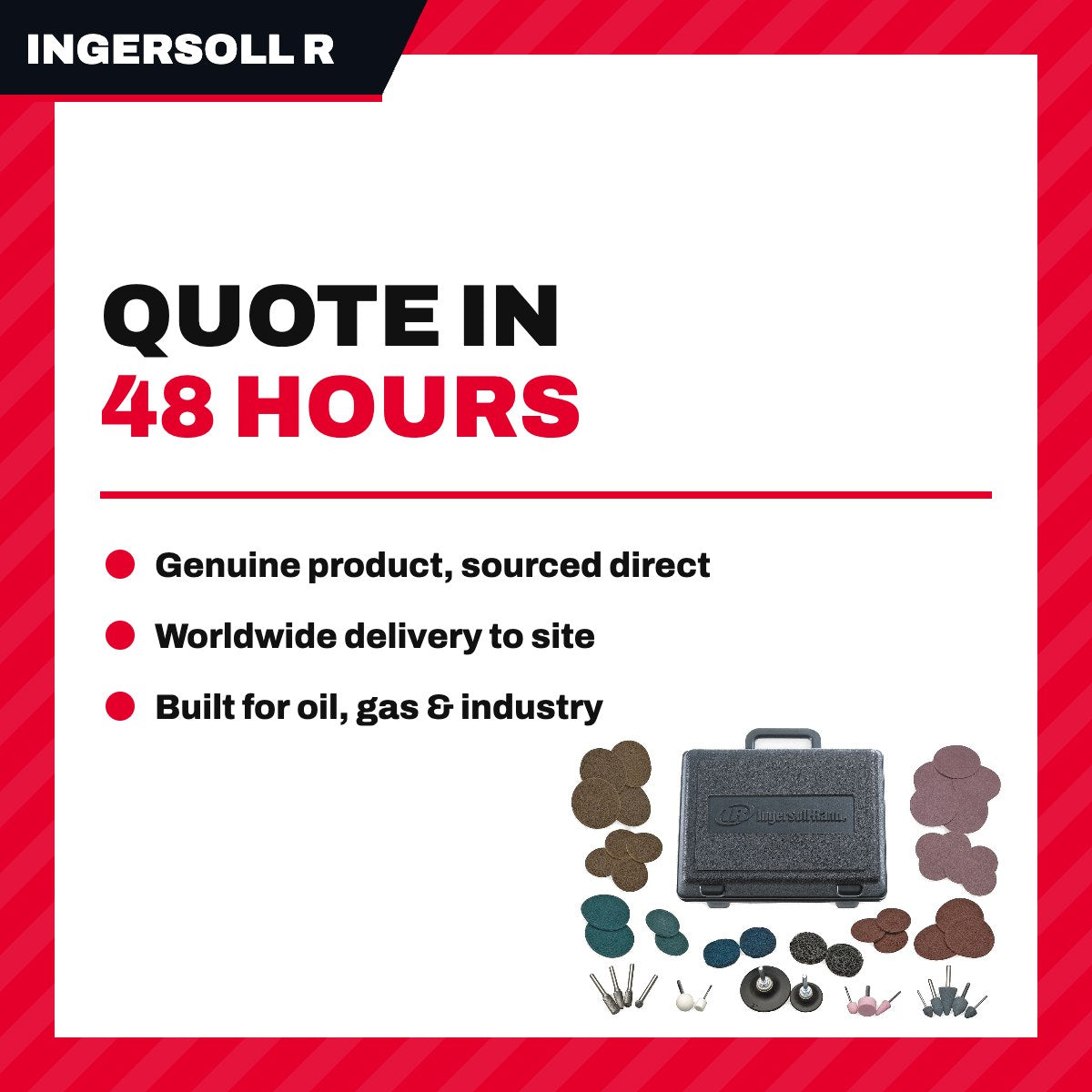 Ingersoll Rand 23A-VAR-GR – Die Grinder Accessory Kit – Assorted Grit