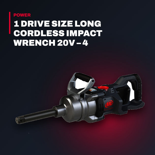 Ingersoll Rand W9691-K4E-EU – 1 Drive Size Long Cordless Impact Wrench 20V – 4 Batteries (5.0) Kit