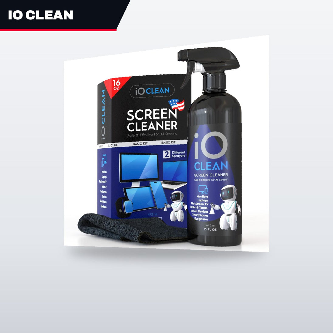 iO CLEAN B0997HW4JP – Display And Electronics Screen Cleaner