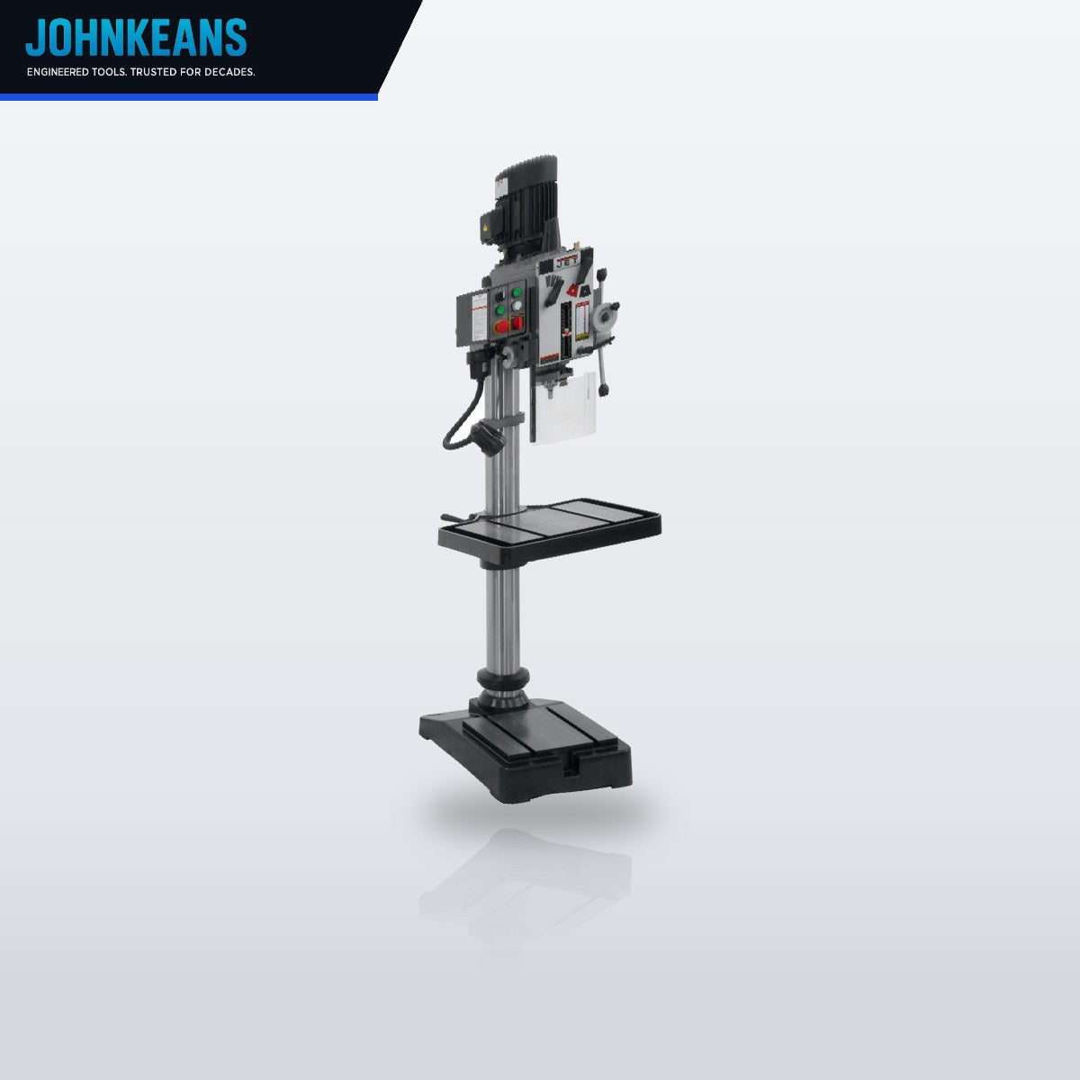 Johnkeans JK-PT-2012 – 20" Geared Head Drill Press with Power Downfeed