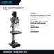 Johnkeans JK-PT-2012 – 20" Geared Head Drill Press with Power Downfeed