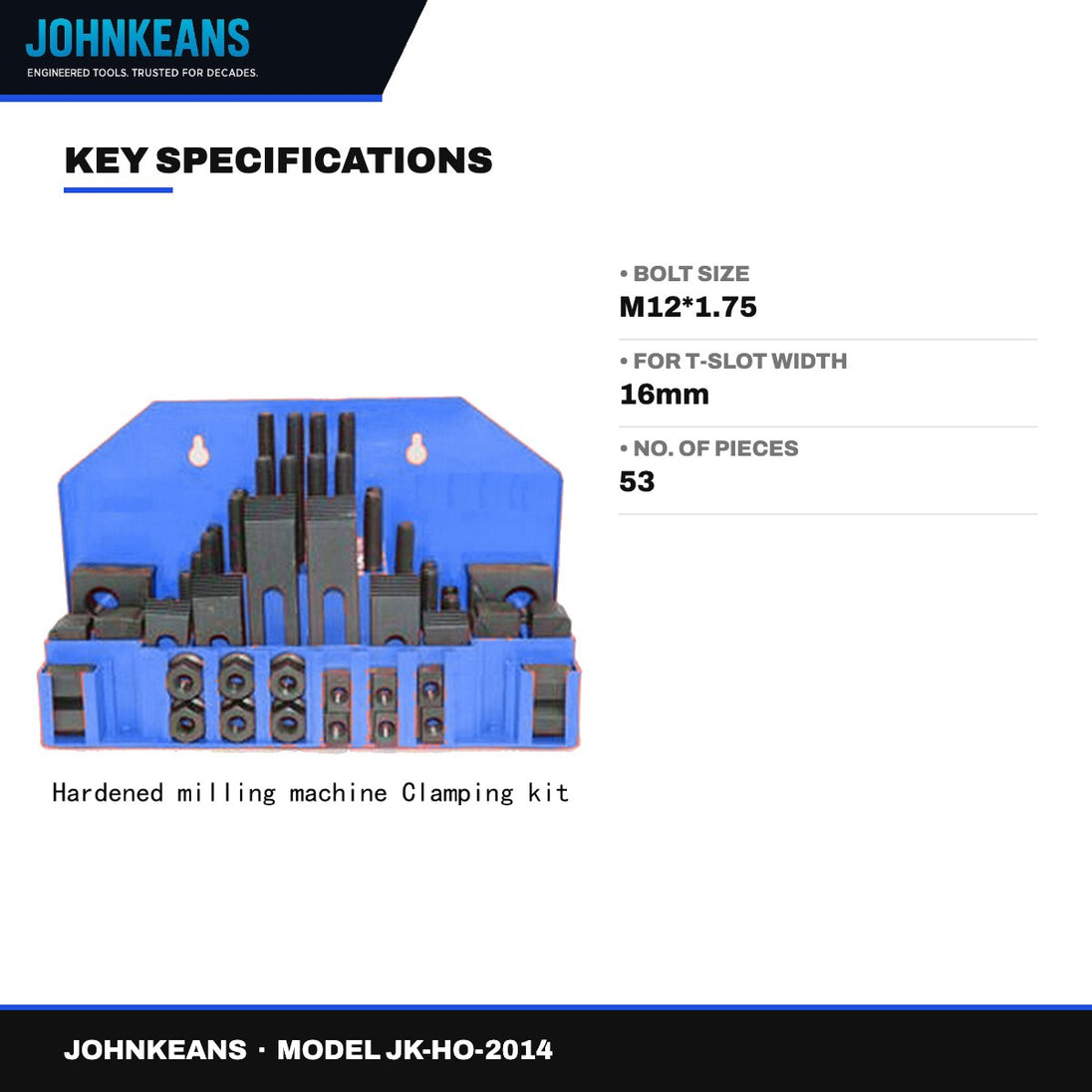 Johnkeans JK-HO-2014 – Setup Clamp And T-Slot Fastener Kits