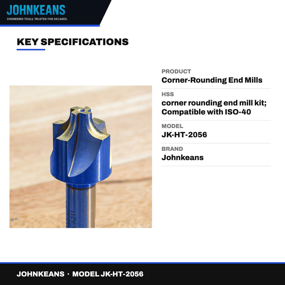 Johnkeans JK-HT-2056 – Corner-Rounding End Mills