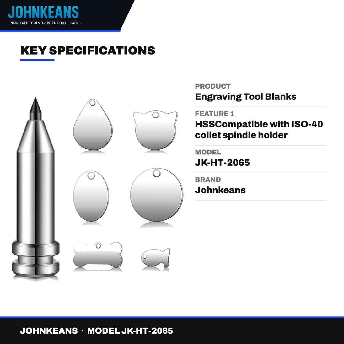 Johnkeans JK-HT-2065 – Engraving Tool Blanks