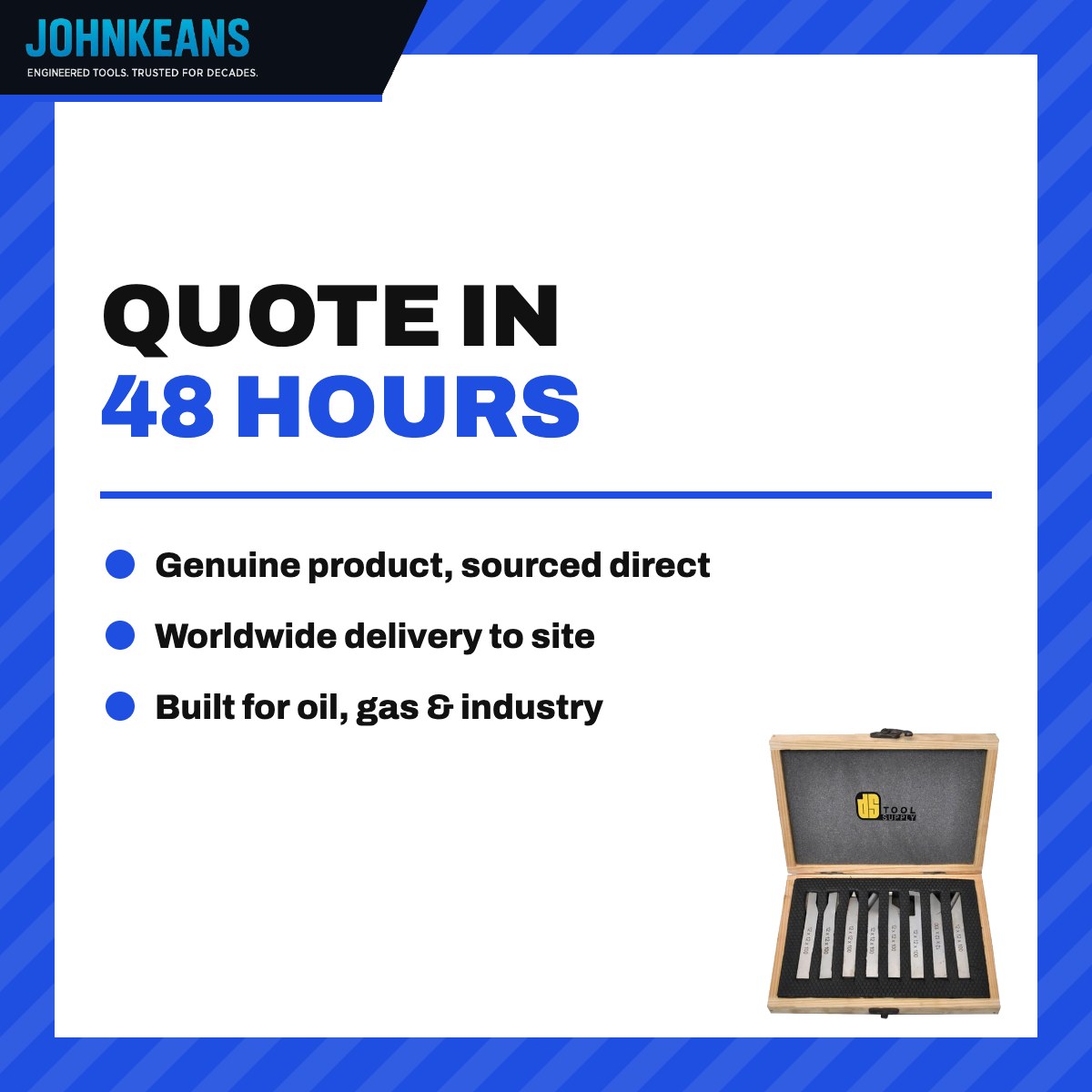 Johnkeans JK-HT-2074 – High-Speed Steel (Hss) Lathe Tool Kit