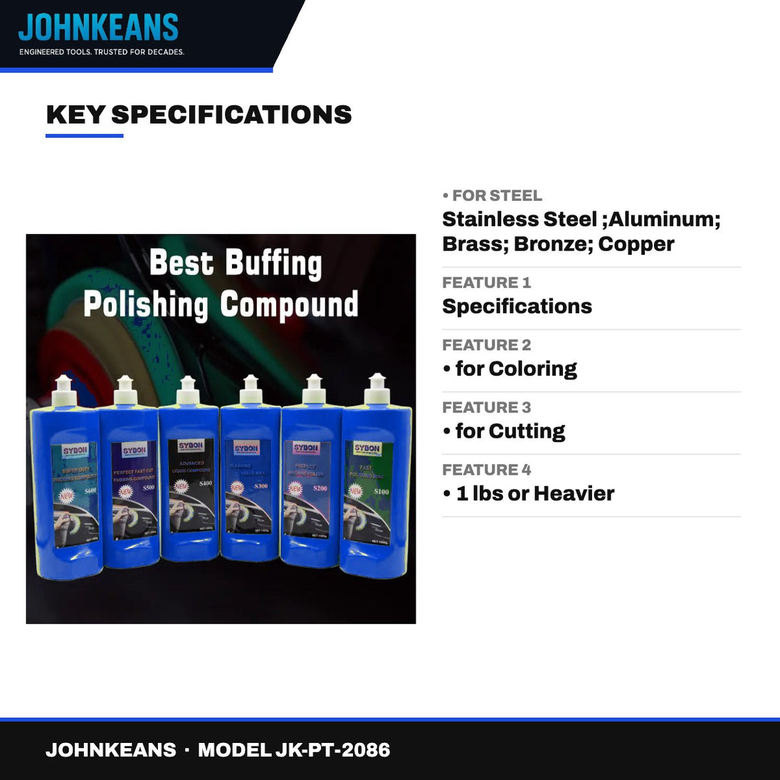 Johnkeans JK-PT-2086 – Johnkeans – Buffing And Polishing Compound Assortments