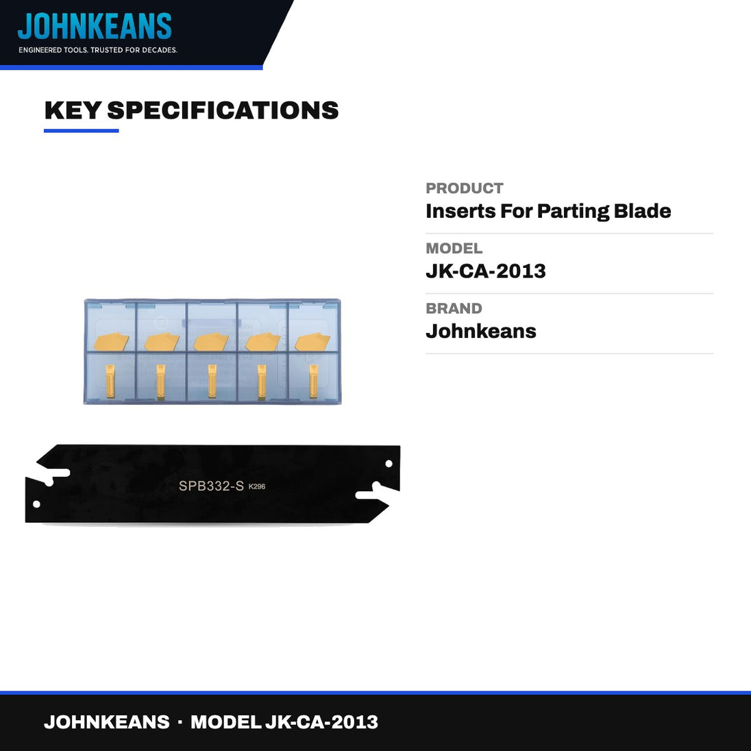 Johnkeans JK-CA-2013 – Inserts For Parting Blade