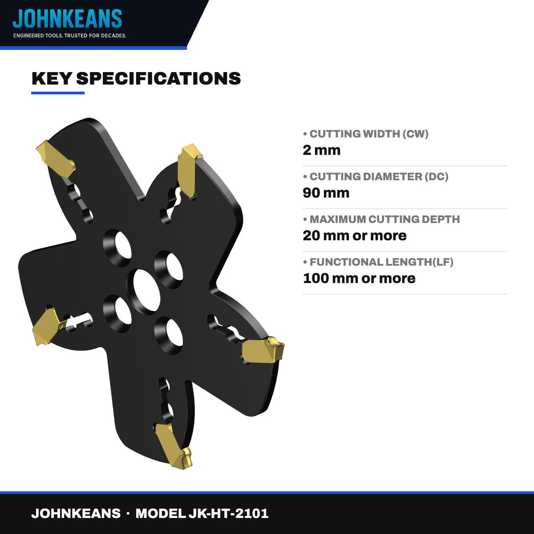 Johnkeans JK-HT-2101 – Johnkeans – Indexable Grooving And Parting Off Cutter