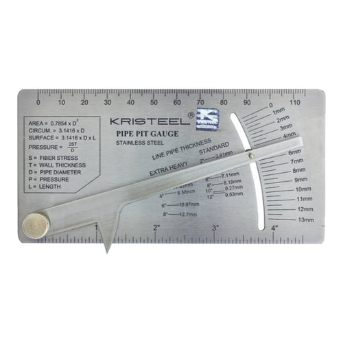 Johnkeans JK-HO-2018 – Stainless Steel Pipe Pit Gage From 0 To 13 Millimeter To Measure The Pitting Depth On The Pipe Or Plate With M