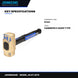 Johnkeans JK-HT-2070 – Hammer 4 Lbs – Brass