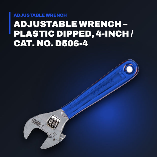 Johnkeans JK-TW-2061 – Adjustable Wrench – Plastic Dipped, 4-Inch / Cat. No. D506-4