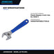 Johnkeans JK-TW-2061 – Adjustable Wrench – Plastic Dipped, 4-Inch / Cat. No. D506-4