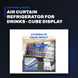 Johnkeans JK-GS-2084 – Johnkeans JK- 1200-S1 – Air Curtain Refrigerator For Drinks - Cube Display Self Service - 4 Led