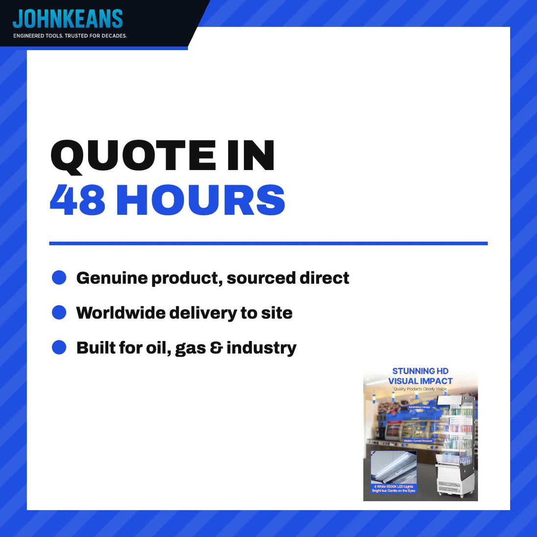 Johnkeans JK-GS-2084 – Johnkeans JK- 1200-S1 – Air Curtain Refrigerator For Drinks - Cube Display Self Service - 4 Led