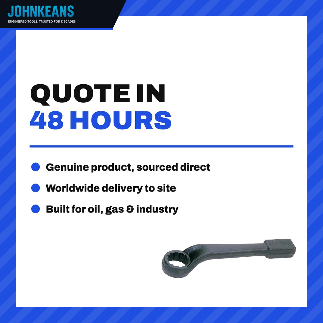 Johnkeans JK-TW-2115 – Wrench Box End – Single End Type, 1-5/8 In Opening