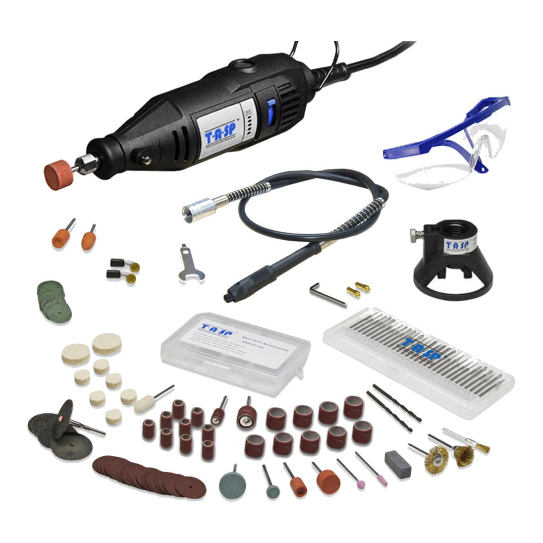 Johnkeans JK-HT-2023 – 130W 220V Corded Rotary Tool With 15 Accessories For Sanding – Cutting And Engraving