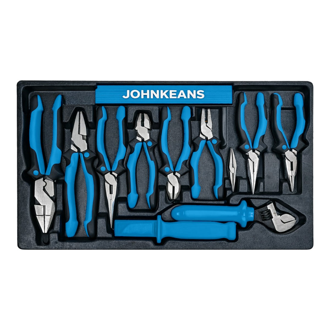 Johnkeans JK-TW-2085 – Insulated Socket Tools 14-Piece Metric 3/8 In Standard Socket Set With Ratchet – 6 Point, Vde/1000V