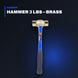 Johnkeans JK-HT-2069 – Hammer 3 Lbs – Brass