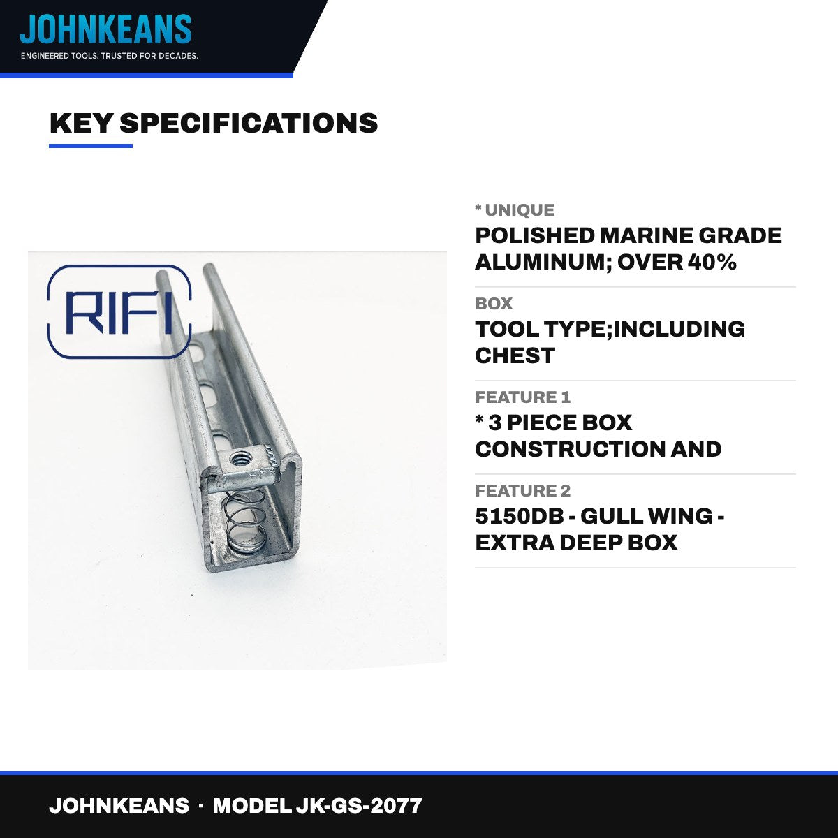 Johnkeans JK-GS-2077 – Heavy Duty Body - C-Channel Dual Lid
