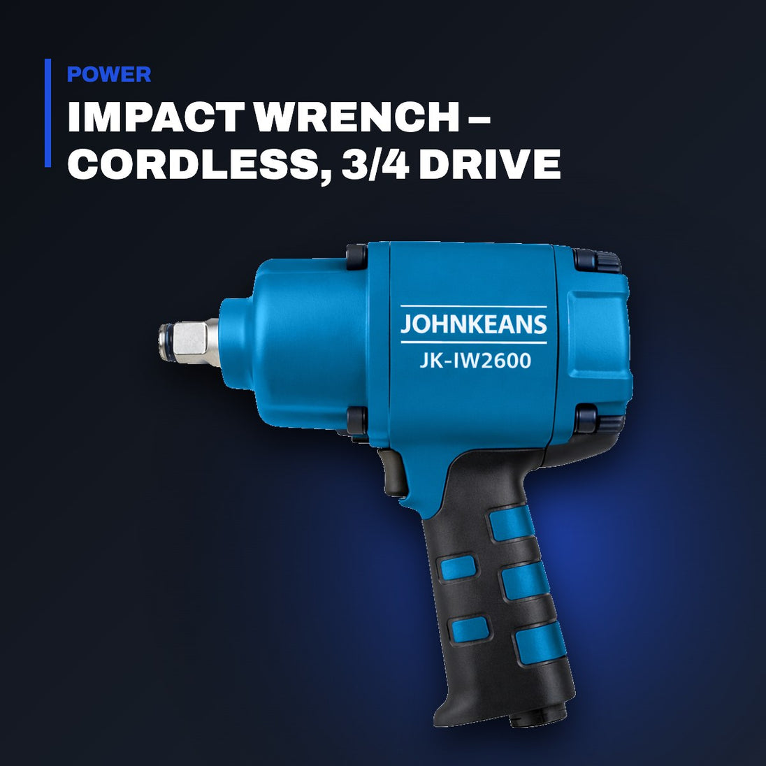 Johnkeans JK-TW-2084 – Impact Wrench – Cordless, 3/4 Drive