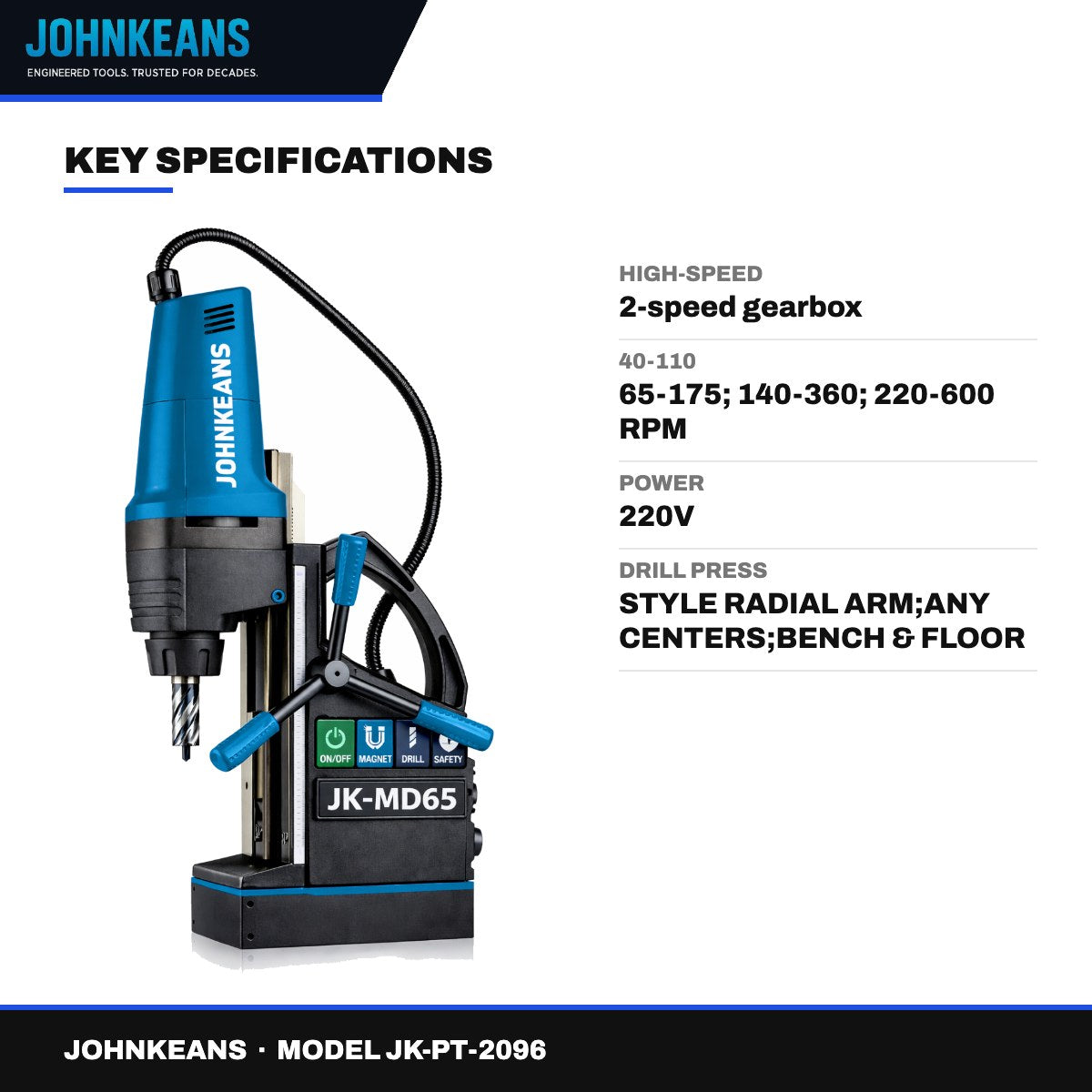 Johnkeans JK-PT-2096 – Portable Magnetic Drill