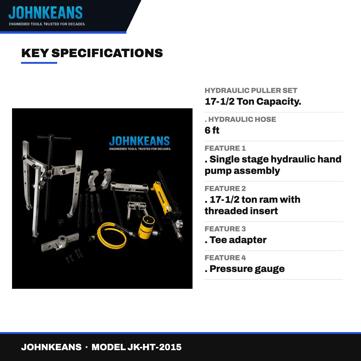 Johnkeans JK-HT-2015 – Hydraulic Puller Set 20 Ton