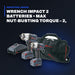 Johnkeans JK-TW-2116 – Wrench Impact 2 Batteries • Max Nut-Busting Torque – 2, 169 Nm (1