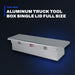 Johnkeans JK-HT-2034 – Aluminum Truck Tool Box Single Lid Full Size