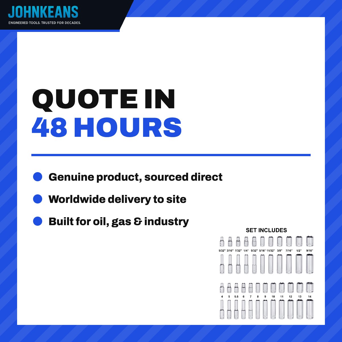 Johnkeans JK-TW-2059 – 7-1/2 Ratchet - 3/8 Socket Size/ Cat. No.65720