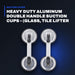 Johnkeans JK-GS-2076 – Heavy Duty Aluminum Double Handle Suction Cups – (Glass, Tile Lifter Gripper)