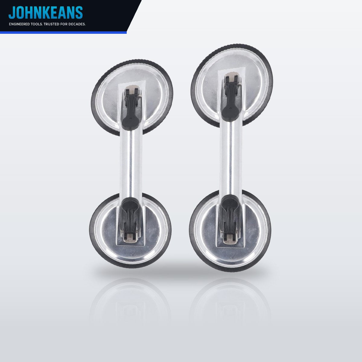 Johnkeans JK-GS-2076 – Heavy Duty Aluminum Double Handle Suction Cups – (Glass, Tile Lifter Gripper)